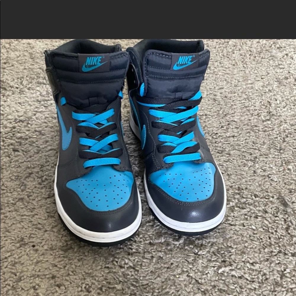Nike women’s Dunk High/Anthracite Orion Blue